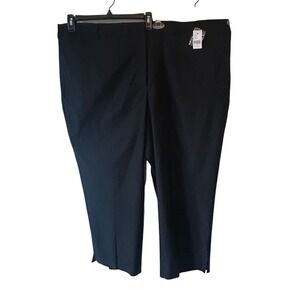 NWT Lane Bryant The 4 Season Slim Capri Pants Black Mid Rise Size 28